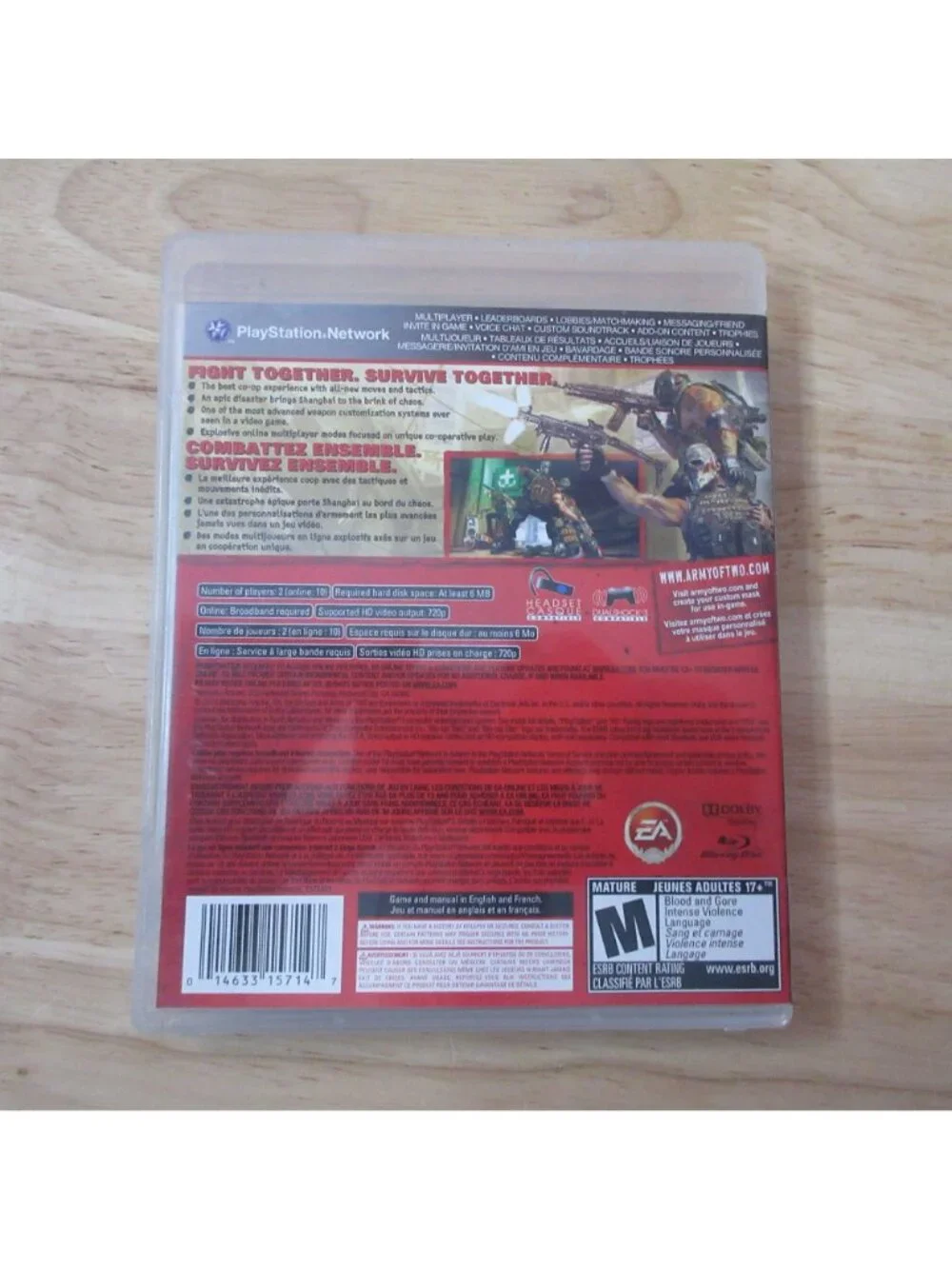 Army of Two: The 40th Day Sony PlayStation 3 PS3 - with manual